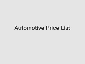Automotive Price List