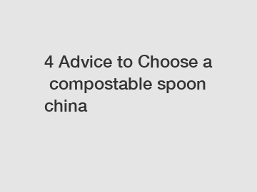 4&nbsp;Advice&nbsp;to&nbsp;Choose&nbsp;a&nbsp;compostable spoon china