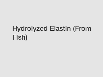 Hydrolyzed Elastin (From Fish)