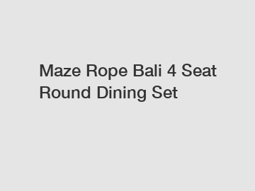 Maze Rope Bali 4 Seat Round Dining Set