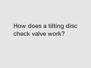 How does a tilting disc check valve work?