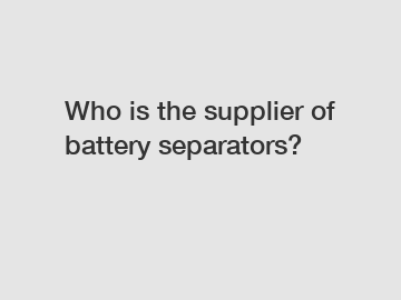 Who is the supplier of battery separators?