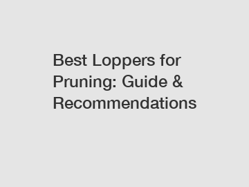 Best Loppers for Pruning: Guide & Recommendations