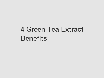4 Green Tea Extract Benefits