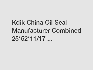 Kdik China Oil Seal Manufacturer Combined 25*52*11/17 ...