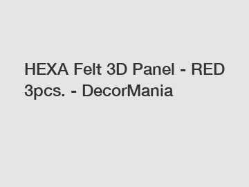 HEXA Felt 3D Panel - RED 3pcs. - DecorMania