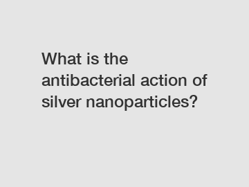 What is the antibacterial action of silver nanoparticles?