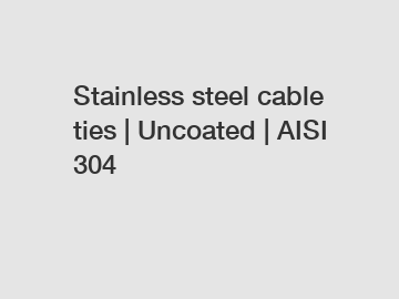 Stainless steel cable ties | Uncoated | AISI 304