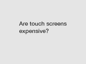 Are touch screens expensive?