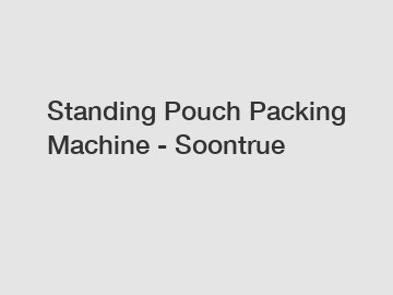 Standing Pouch Packing Machine - Soontrue