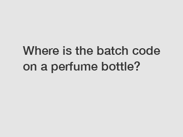 Where is the batch code on a perfume bottle?