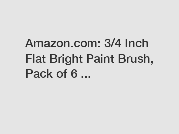 Amazon.com: 3/4 Inch Flat Bright Paint Brush, Pack of 6 ...