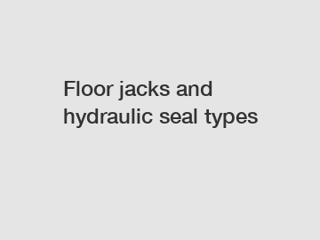 Floor jacks and hydraulic seal types