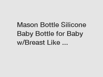 Mason Bottle Silicone Baby Bottle for Baby w/Breast Like ...