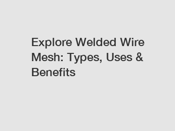 Explore Welded Wire Mesh: Types, Uses & Benefits