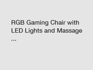 RGB Gaming Chair with LED Lights and Massage ...