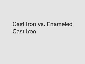 Cast Iron vs. Enameled Cast Iron