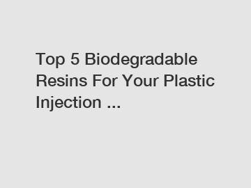 Top 5 Biodegradable Resins For Your Plastic Injection ...