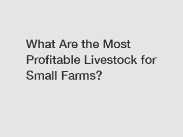 What Are the Most Profitable Livestock for Small Farms?