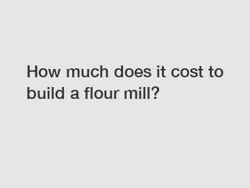 How much does it cost to build a flour mill?
