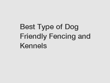 Best Type of Dog Friendly Fencing and Kennels