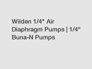 Wilden 1/4" Air Diaphragm Pumps | 1/4" Buna-N Pumps