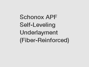 Schonox APF Self-Leveling Underlayment (Fiber-Reinforced)