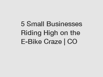 5 Small Businesses Riding High on the E-Bike Craze | CO