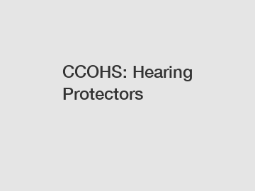 CCOHS: Hearing Protectors