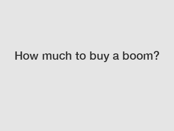 How much to buy a boom?