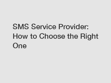 SMS Service Provider: How to Choose the Right One