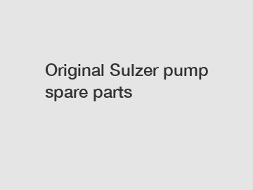 Original Sulzer pump spare parts