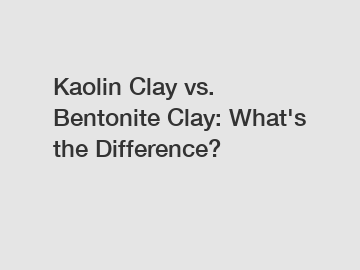 Kaolin Clay vs. Bentonite Clay: What's the Difference?