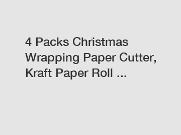 4 Packs Christmas Wrapping Paper Cutter, Kraft Paper Roll ...