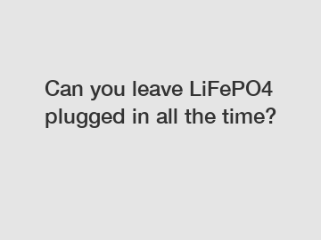 Can you leave LiFePO4 plugged in all the time?