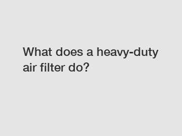 What does a heavy-duty air filter do?