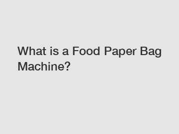 What is a Food Paper Bag Machine?