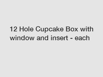 12 Hole Cupcake Box with window and insert - each