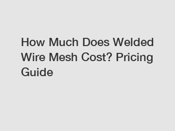 How Much Does Welded Wire Mesh Cost? Pricing Guide