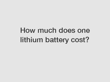 How much does one lithium battery cost?