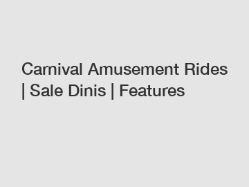 Carnival Amusement Rides | Sale Dinis | Features