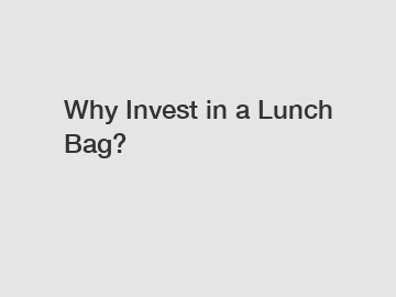 Why Invest in a Lunch Bag?