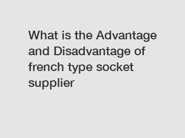 What is the Advantage and Disadvantage of  french type socket supplier