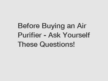 Before Buying an Air Purifier - Ask Yourself These Questions!