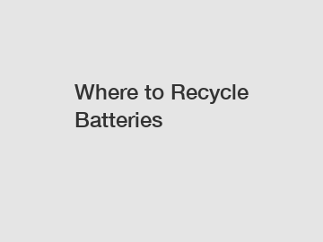 Where to Recycle Batteries