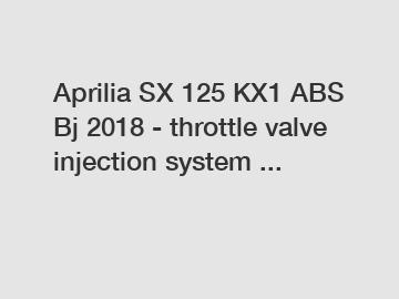 Aprilia SX 125 KX1 ABS Bj 2018 - throttle valve injection system ...