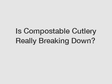 Is Compostable Cutlery Really Breaking Down?