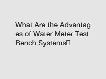 What&nbsp;Are&nbsp;the&nbsp;Advantages&nbsp;of Water Meter Test Bench Systems？