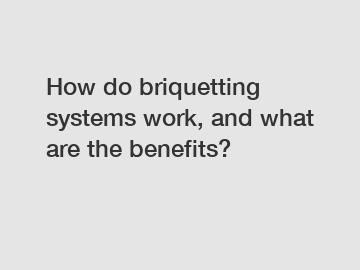 How do briquetting systems work, and what are the benefits?