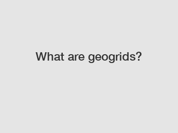 What are geogrids?